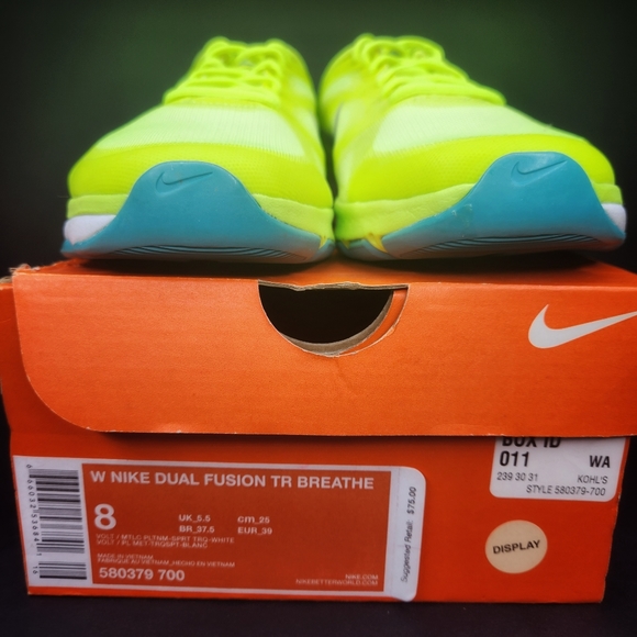 New Nike Duel Fusion TR Breathe Womans 8 Yellow - Picture 2 of 5